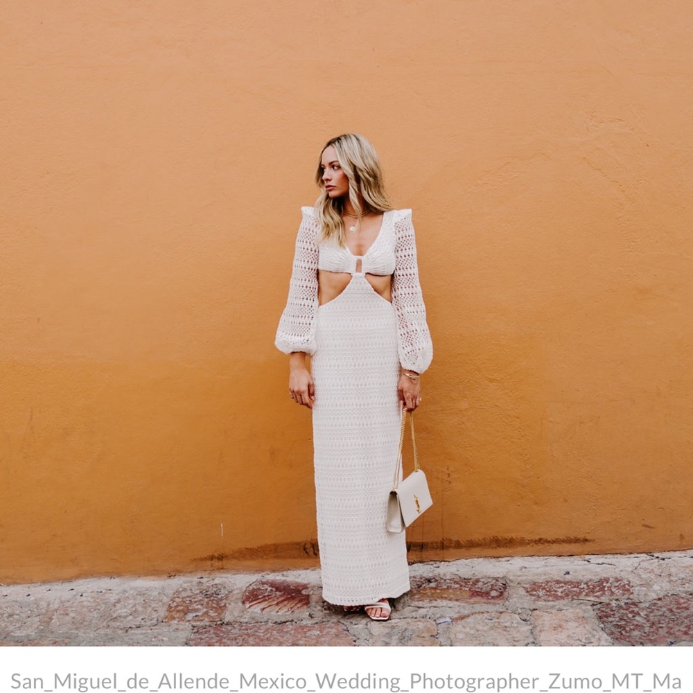 patBO Crochet Cut Out Maxi Dress white - Picture 5 of 6